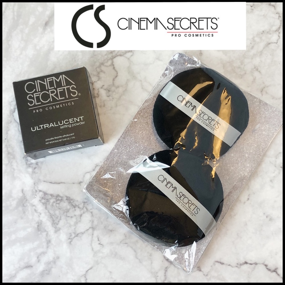 NEW Cinema Secrets Setting Powder w/Velour Puffs